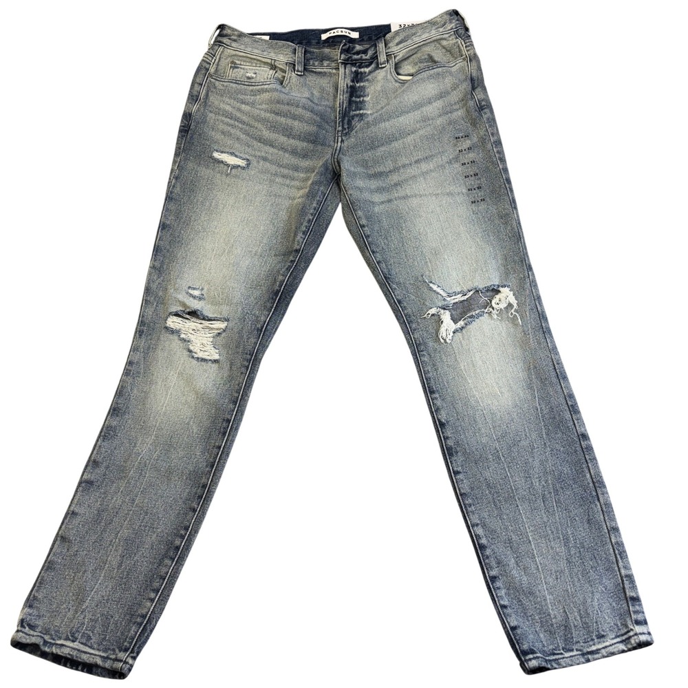 PacSun Skinny Jeans Mens 32x32 Light Wash New Distressed Comfort Stretch Ripped